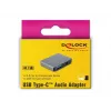 DeLOCK 63965 USB-C garso adapteris su 3,5 mm lizdu ir USB-A, antracitinis