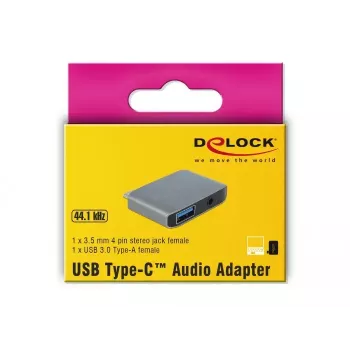 USB-C garso adapteris DeLOCK 63965 pilka