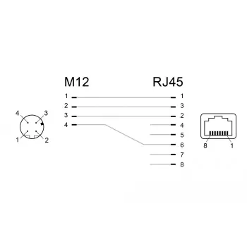 Adapteris jungtims DeLOCK 66312 M12 į RJ45