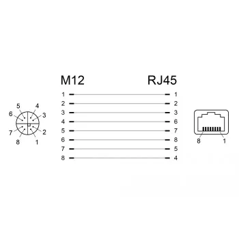 Grįžtamasis adapteris DeLOCK 66316 M12 RJ45 juodas