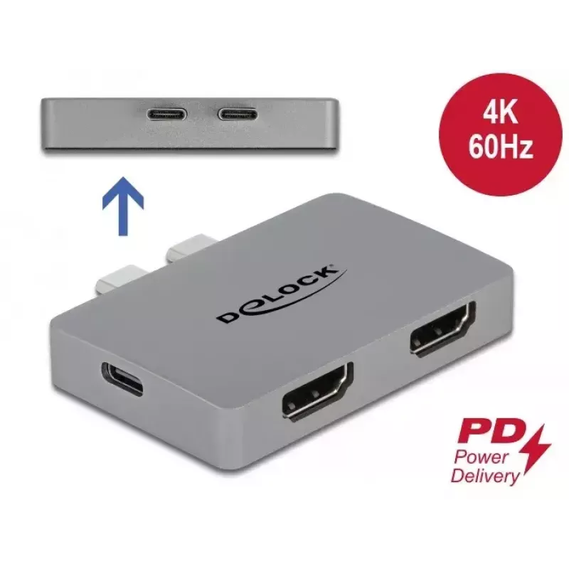 Dvigubas HDMI adapteris DeLOCK 64123, skirtas MacBook