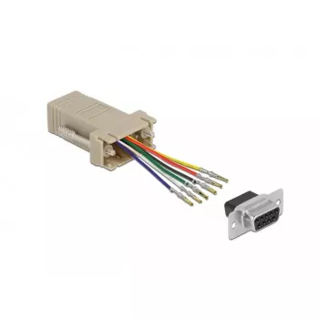 Surinkimo rinkinys D-Sub 9 kištukas moteriškas į RJ12 6P/6C DeLOCK 66759