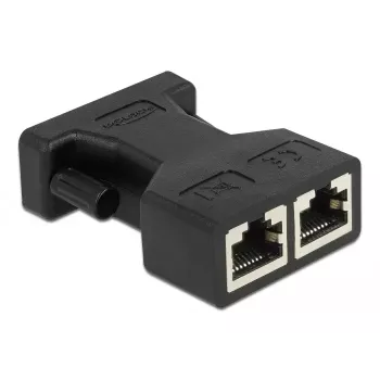 Adapteris DeLOCK D-Sub 15 pin moteriškas į 2 x RJ45 moteriškas AUI 66806