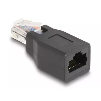 DeLOCK 66991 RJ45/RJ48/RJ50 laidas jungtis vyriška/moteriška juoda