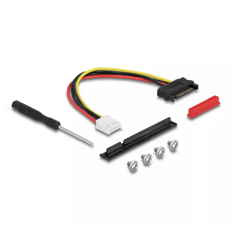 DeLOCK M.2 Key A+E į PCIe x8 NVMe adapteris su kampuotu 20 cm laidu