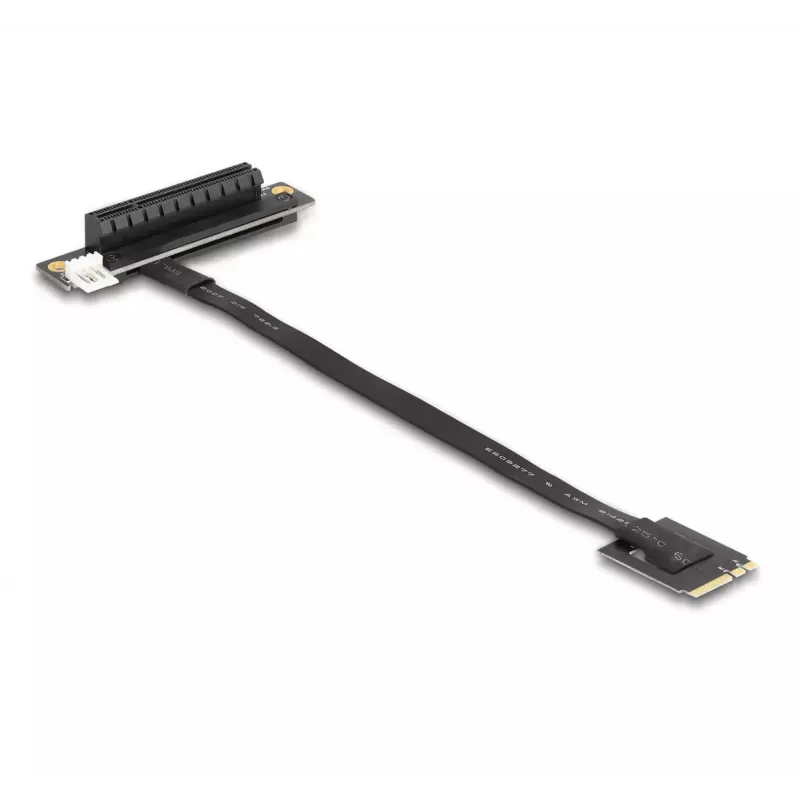 DeLOCK M.2 Key A+E į PCIe x8 NVMe adapteris su kampuotu 20 cm laidu
