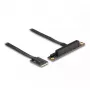 DeLOCK M.2 Key A+E į PCIe x8 NVMe adapteris su kampuotu 20 cm laidu