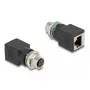 DeLOCK M12 adapteris D-koduotas 4 kontaktų moteriškas į RJ45 lizdą tiesus