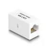 Delock 88134 adapteris iš RJ45 lizdo į RJ45 lizdą, Cat.6A UTP, baltos spalvos
