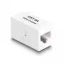 Delock 88134 adapteris iš RJ45 lizdo į RJ45 lizdą, Cat.6A UTP, baltos spalvos