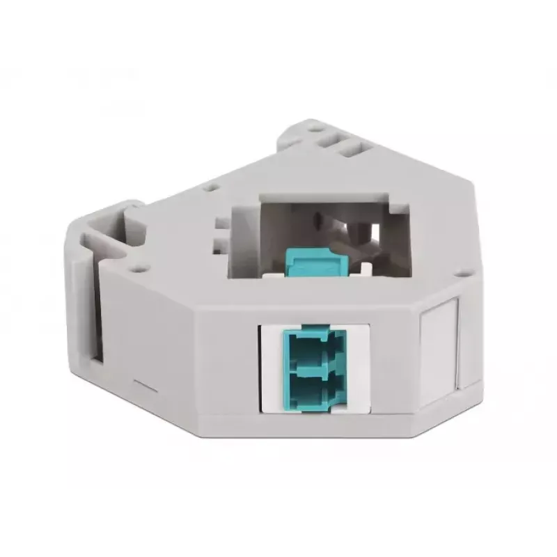 Keystone modulis DELOCK 87194 su LC-LC jungtimis, akvamarino/pilka/balta, 60,1×59,4×21,6 mm