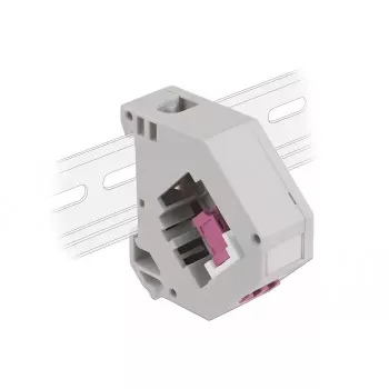 Keystone modulis DELOCK 87195 su LC–LC jungtimis, pilka/violetinė/balta, 60,1×59,4×21,6 mm