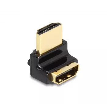 DeLOCK HDMI adapteris kištukas-lizdas 90° į viršų 8K 60 Hz metalinis