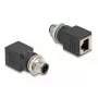 DeLOCK 60061 Jungtis M12 į RJ-45 Juoda