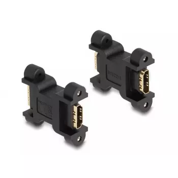 DeLOCK HDMI adapteris motina-motina su varžtiniu tvirtinimu 66068 Juoda