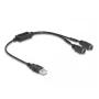 DeLOCK 61061 PS/2 kabelis 0,43 m 2x 6 kontaktų Mini-DIN USB A juodas