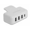 DeLOCK 64079 adapteris Apple maitinimo šaltiniui su PD ir QC 3.0, 4 USB prievadai, baltas