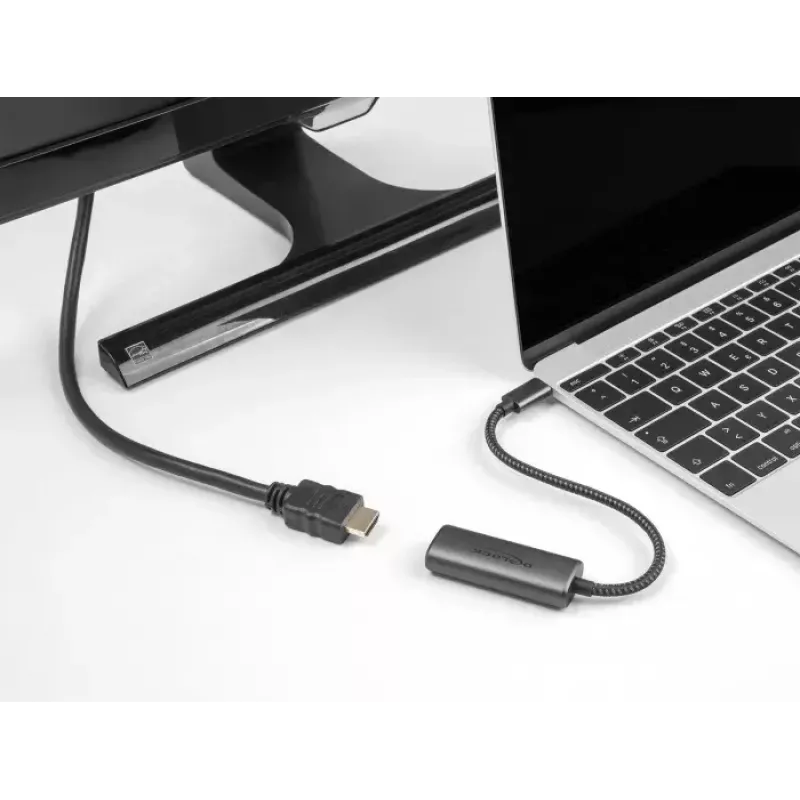 DeLOCK 64229 0,2 m USB Type-C į HDMI vaizdo kabelio adapteris juodas