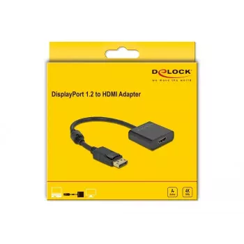 Adapteris DisplayPort 1.2 vyriškas į HDMI moterišką 4K aktyvus DeLOCK 63585