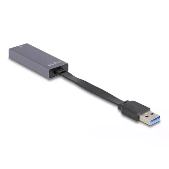 DeLOCK 66247 adapteris USB-A į RJ-45, pilka, 0,09 m