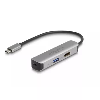 DeLOCK USB Type-C adapteris į HDMI 4K 60 Hz USB Type-A USB Type-C PD 92 W