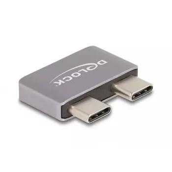 DeLOCK Adapter USB 40 Gbps USB Type-C 2 x kištukas į 2 x lizdas, portų apsauga, metalinis