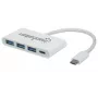 Manhattan USB-C Dock/Hub, 4 prievadai (3x USB-A, 1x USB-C), 5 Gbps (USB 3.2 Gen1), 60W Power Delivery
