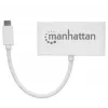 Manhattan USB-C Dock/Hub, 4 prievadai (3x USB-A, 1x USB-C), 5 Gbps (USB 3.2 Gen1), 60W Power Delivery