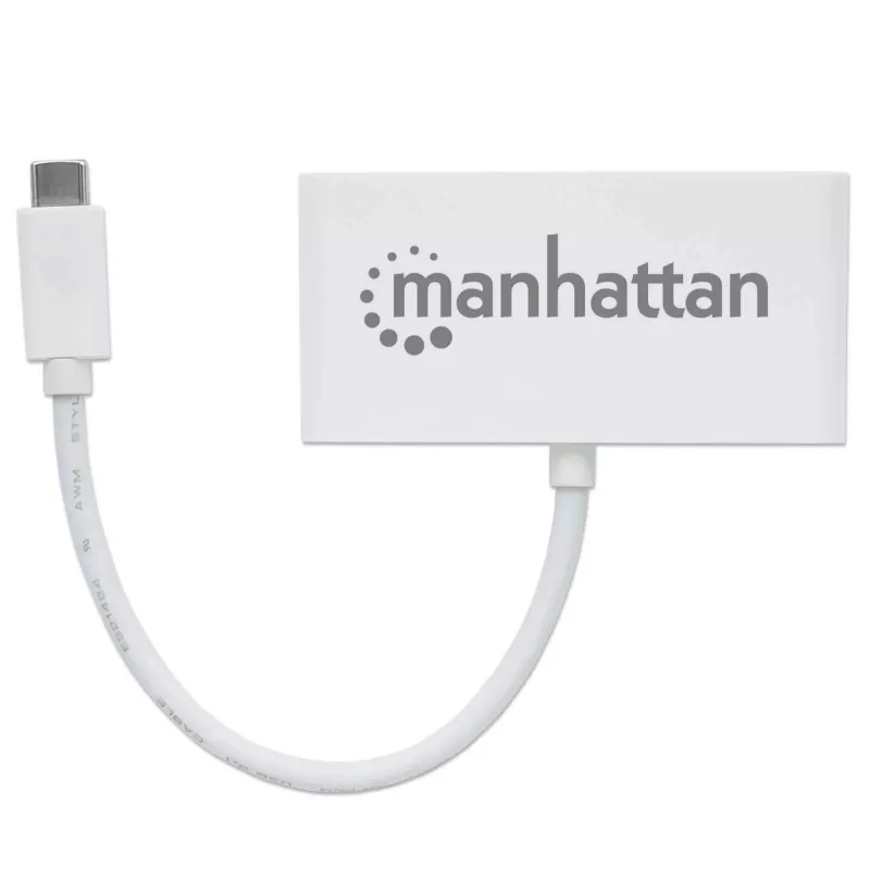 Manhattan USB-C Dock/Hub, 4 prievadai (3x USB-A, 1x USB-C), 5 Gbps (USB 3.2 Gen1), 60W Power Delivery