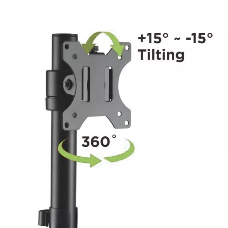 Techly ICA-LCD 401 monitorio stovas 81.3 cm (32 col.) stalas Juodas