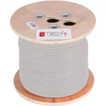 Techly ITP-C5F-305-RIS tinklo kabelis, 305 m, Cat5e, F/UTP (FTP), pilka