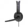 Manhattan Mono ausinės su mikrofonu (USB) – juodos, 1,5 m laidas
