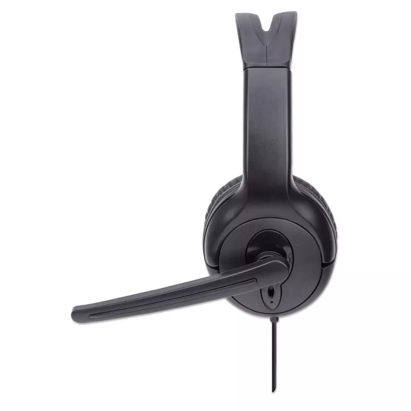 Manhattan Mono ausinės su mikrofonu (USB) – juodos, 1,5 m laidas