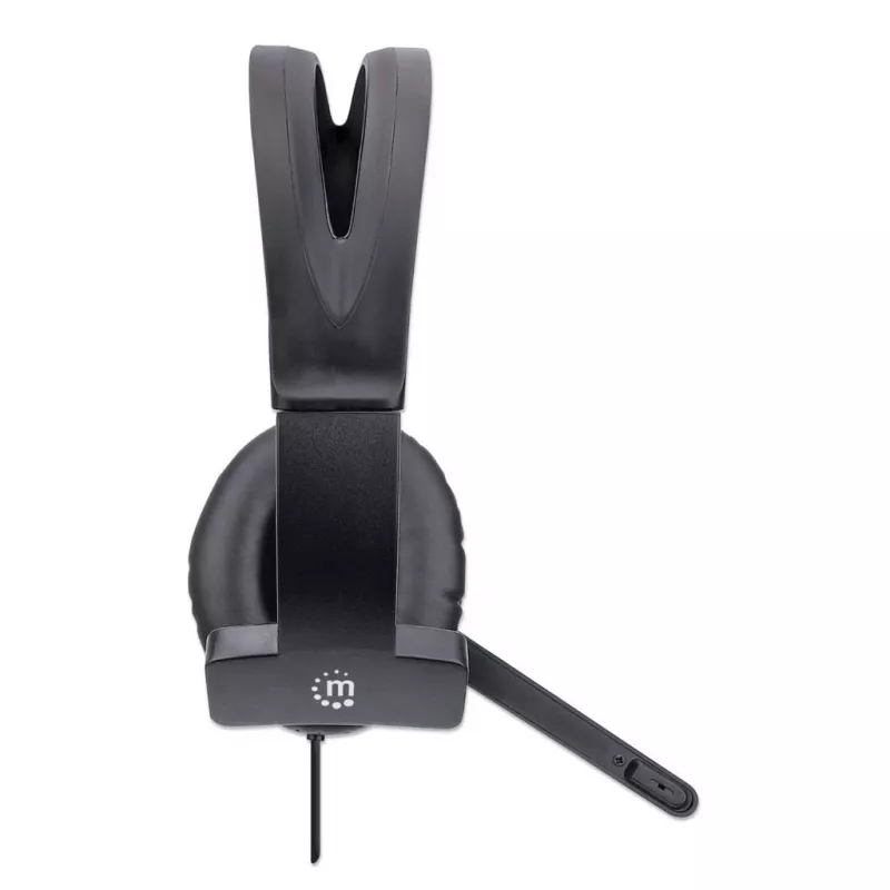 Manhattan Mono ausinės su mikrofonu (USB) – juodos, 1,5 m laidas