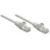 Intellinet tinklo jungiamasis kabelis, Cat6, 15 m, pilkas, CCA, U/UTP, PVC, RJ45, auksuoti kontaktai, be kabliuko, su apsauginiu gaubteliu, viso gyvenimo garantija