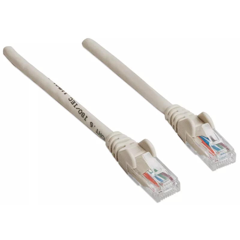 Intellinet tinklo pataisos laidas, Cat6, 20 m, pilkas, CCA, U/UTP, PVC, RJ45, auksu dengti kontaktai, be užkabinimo, su apsauginiu dangteliu, viso gyvenimo garantija