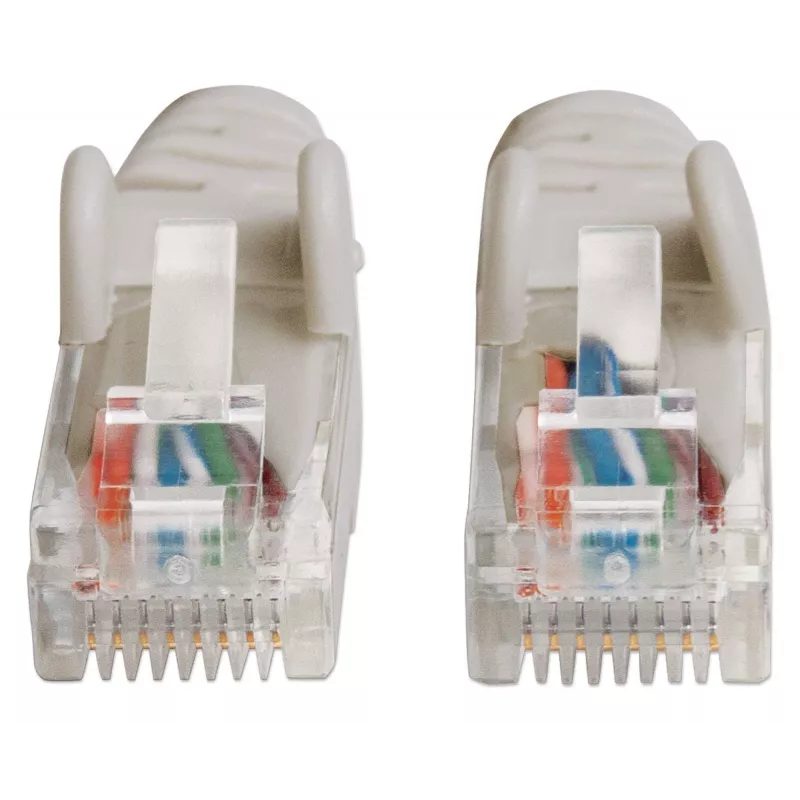 Intellinet tinklo pataisos laidas, Cat6, 20 m, pilkas, CCA, U/UTP, PVC, RJ45, auksu dengti kontaktai, be užkabinimo, su apsauginiu dangteliu, viso gyvenimo garantija