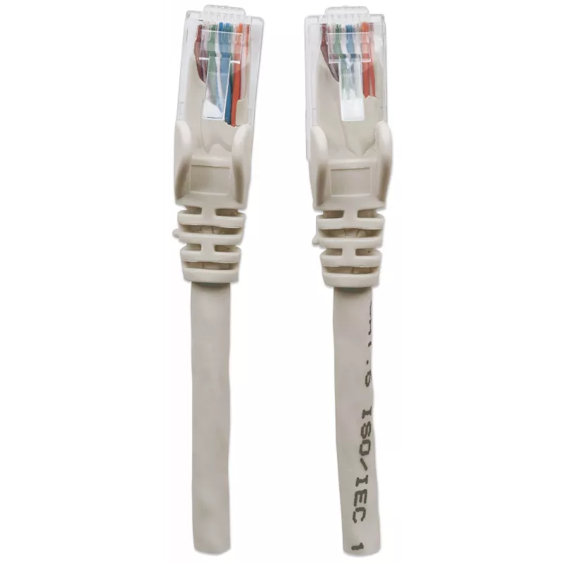 Intellinet tinklo pataisos laidas, Cat6, 20 m, pilkas, CCA, U/UTP, PVC, RJ45, auksu dengti kontaktai, be užkabinimo, su apsauginiu dangteliu, viso gyvenimo garantija