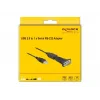 DeLOCK adapteris USB 2.0 Type-A į RS-232 D-Sub 9 kontaktų kištukas 0,8 m juodas
