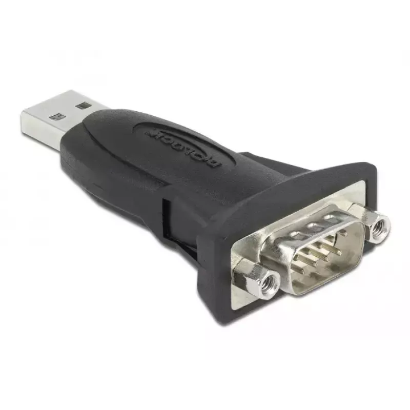 DeLOCK adapteris USB 2.0 Type-A į RS-232 D-Sub 9 kontaktų kištukas 0,8 m juodas