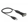 DeLOCK adapteris USB 2.0 Type-A į RS-232 D-Sub 9 kontaktų kištukas 0,8 m juodas