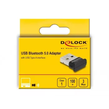USB Bluetooth adapteris DeLOCK 61024, Bluetooth 5.0, 3 Mbit/s, juodas