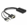 DeLOCK HDMI į VGA adapteris su garsu 25 cm HDMI A tipas VGA D-Sub