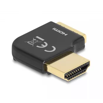 DeLOCK HDMI adapteris kištukas į lizdą 90° stačiu kampu 8K 60 Hz metalinis