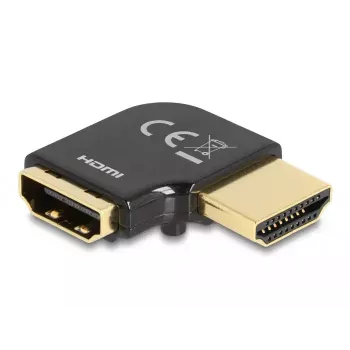 DeLOCK HDMI adapteris patinas į patelę 90° kairėn 8K 60 Hz metalinis