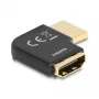 DeLOCK HDMI adapteris patinas į patelę 90° kairėn 8K 60 Hz metalinis