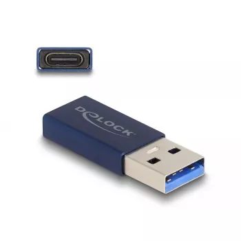 DeLOCK USB adapteris USB-A (vyriškas) į USB-C (moteriškas) 10 Gbps mėlynas