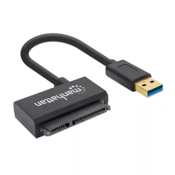 Manhattan USB-A į SATA 2.5 colio adapterio laidas, 42 cm, vyriškas į vyrišką, 5 Gbps (USB 3.2 Gen1, dar žinomas kaip USB 3.0), palaiko 48 bitų LBA, SuperSpeed USB, trejų metų garantija