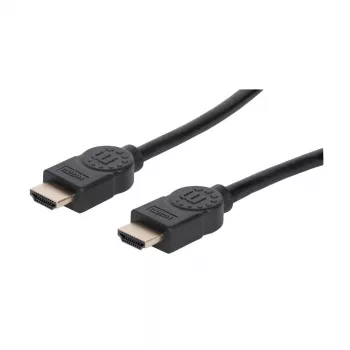 Manhattan HDMI 8K@60Hz laidas su Ethernet, 2 m, sertifikuotas, tinka visiems 8K, 4K ir 1080p/HD naudojimams – atnaujinkite dabar arba turėkite, kai prireiks, Vyriškas į vyrišką, Juodas, 4K@120Hz, Viso gyvenimo garantija, ypač didelės spartos