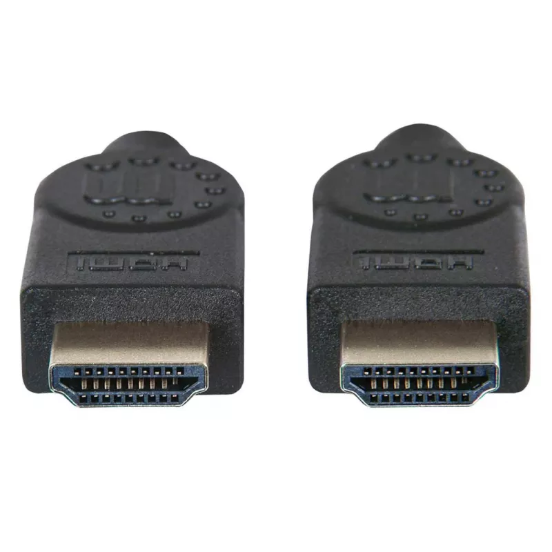 Manhattan HDMI 8K@60Hz laidas su Ethernet, 2 m, sertifikuotas, tinka visiems 8K, 4K ir 1080p/HD naudojimams – atnaujinkite dabar arba turėkite, kai prireiks, Vyriškas į vyrišką, Juodas, 4K@120Hz, Viso gyvenimo garantija, ypač didelės spartos